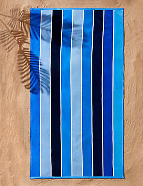 Pure Cotton Sand Resistant Striped Beach Towel