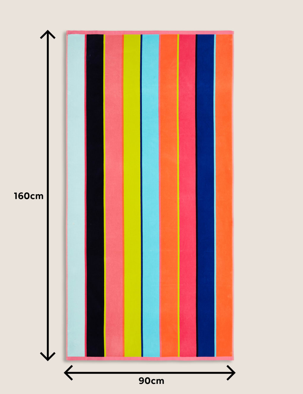 Pure Cotton Sand Resistant Striped Beach Towel image 4