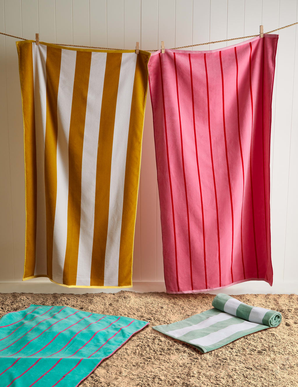 Pure Cotton Sand Resistant Striped Beach Towel image 6