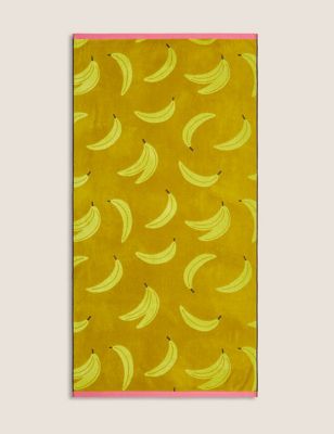 Cotton Banana Print Beach Towel | M&S