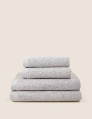 

M&S Collection Remarksable Pure Cotton Towel Bundle - Silver Grey, Silver Grey