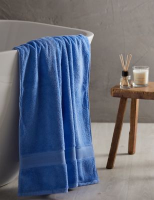 

M&S Collection Super Soft Pure Cotton Antibacterial Towel - Cornflower, Cornflower
