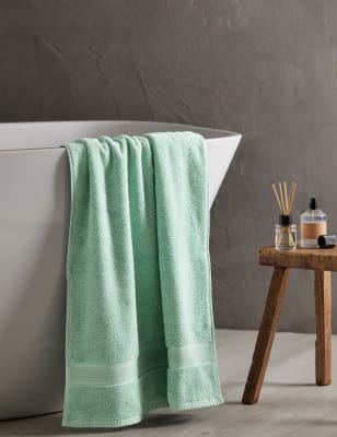 

M&S Collection Super Soft Pure Cotton Antibacterial Towel - Duck Egg, Duck Egg