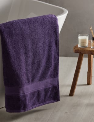 

M&S Collection Super Soft Pure Cotton Antibacterial Towel - Aubergine, Aubergine