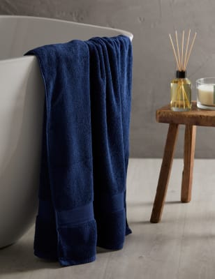 Navy patterned clearance towels