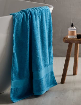 

M&S Collection Super Soft Pure Cotton Antibacterial Towel - Turquoise, Turquoise