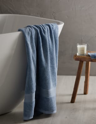 

M&S Collection Super Soft Pure Cotton Antibacterial Towel - Denim, Denim