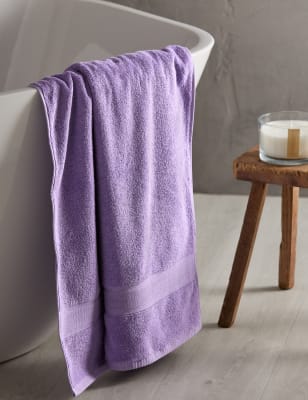 

M&S Collection Super Soft Pure Cotton Antibacterial Towel - Lavender, Lavender