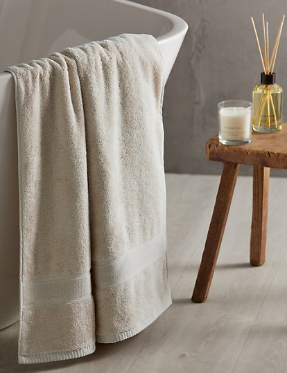 M&S Collection Super Soft Pure Cotton Antibacterial Towel - 2Face - Mocha, Mocha