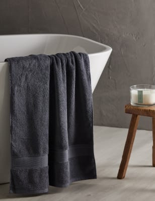 

M&S Collection Super Soft Pure Cotton Antibacterial Towel - Slate, Slate