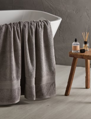 

M&S Collection Super Soft Pure Cotton Antibacterial Towel - Charcoal, Charcoal