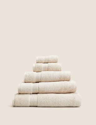 M&S Heavyweight Super Soft Pure Cotton Towel - GUEST - Mocha, Mocha,Teal,Silver Grey,Duck Egg,Midnig