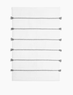 Tapis de bain 100&nbsp;% coton &agrave; d&eacute;tail couture