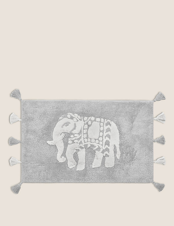 Priya Pure Cotton Elephant Bath Mat