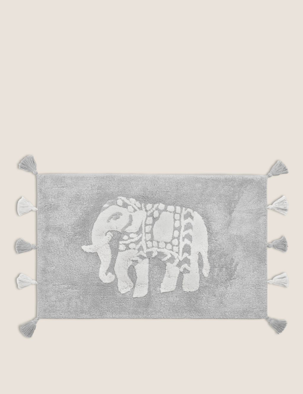 Priya Pure Cotton Elephant Bath Mat image 1