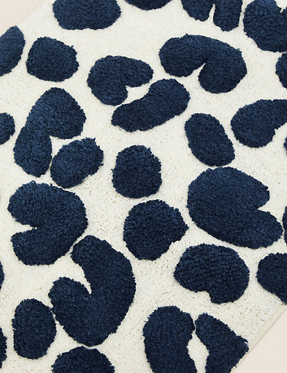 Pure Cotton Leopard Bath Mat