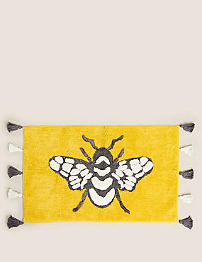 纯棉蜜蜂图案浴室防滑垫