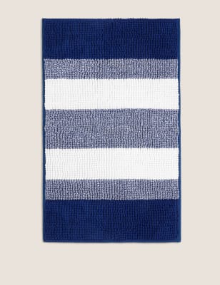 Bobble Striped Quick Dry Bath Mat