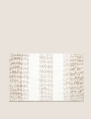 

M&S Collection Bobble Striped Quick Dry Bath Mat - Natural, Natural