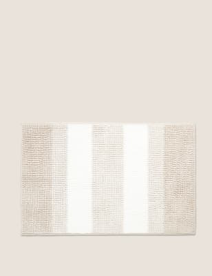 

M&S Collection Bobble Striped Quick Dry Bath Mat - Natural, Natural