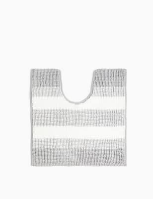 Contour lavabo/WC &agrave; pompons et rayures