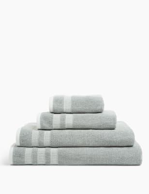 Serviette Spa en coton gaufr&eacute;