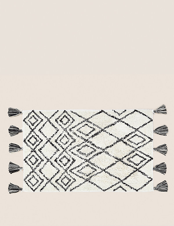 Tapis de bain 100&nbsp;% coton à motif aztèque - CH
