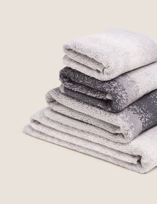 

M&S Collection Pure Cotton Ombre Luxury Design Towel - Grey Mix, Grey Mix