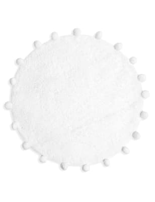 Tapis de bain 100&nbsp;% coton &agrave; pompons