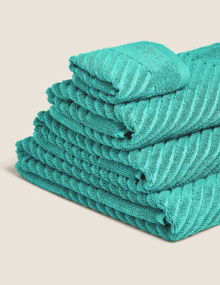 

M&S Collection Cotton Rich Quick Dry Towel - Teal, Teal