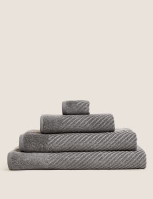 

M&S Collection Schnell trocknendes Handtuch mit hohem Baumwollanteil - Charcoal, Charcoal