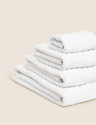 

M&S Collection Cotton Rich Quick Dry Towel - White, White