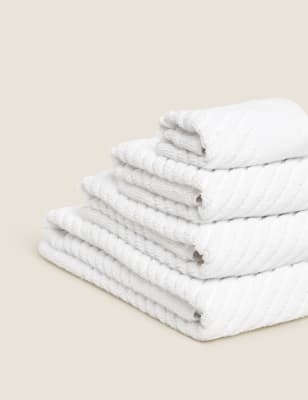 

M&S Collection Cotton Rich Quick Dry Towel - White, White