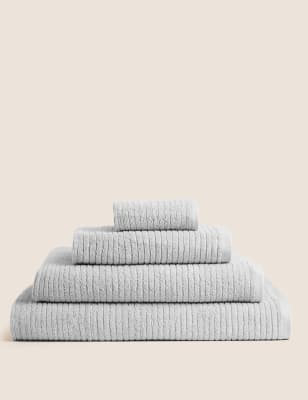 

M&S Collection Toalla 100% algodón de secado rápido - Silver Grey, Silver Grey