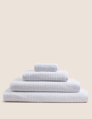 

M&S Collection Toalla 100% algodón de secado rápido - White, White
