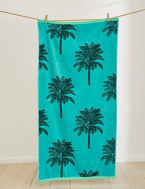 Pure Cotton Palm Beach Towel - GR