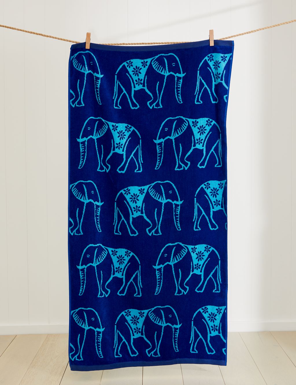 Pure Cotton Elephant Beach Towel