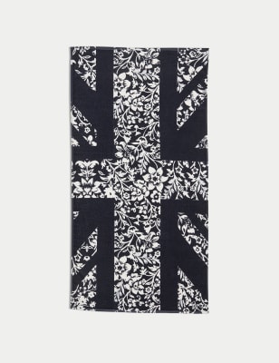 Pure Cotton Floral Union Jack Beach Towel