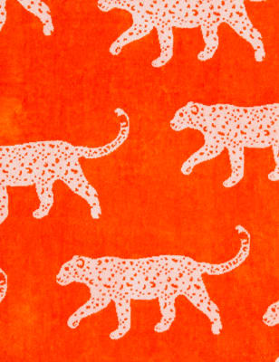 

Pure Cotton Leopard Print Beach Towel - Orange Mix, Orange Mix