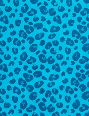 

Pure Cotton Leopard Print Beach Towel - Teal Mix, Teal Mix