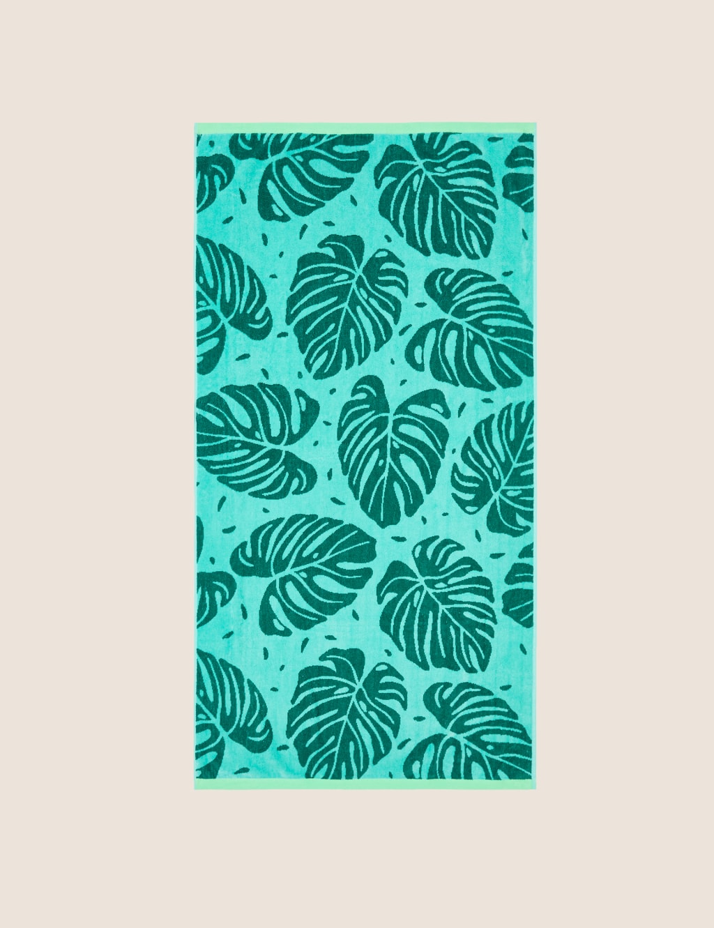 Pure Cotton Tropical Leaf Beach Towel image 2