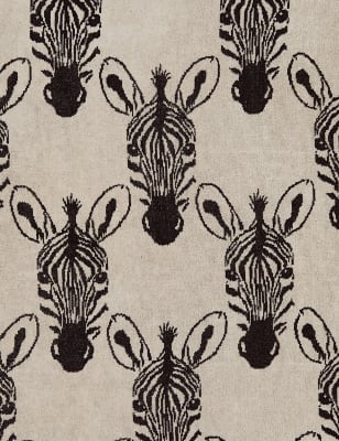 

Pure Cotton Zebra Print Beach Towel - Black Mix, Black Mix