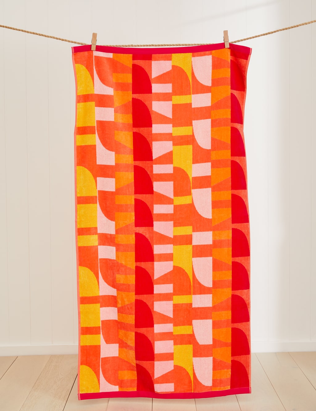 Pure Cotton Geometric Beach Towel image 1