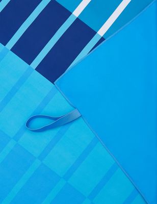 

Microfibre Striped Beach Towel - Blue Mix, Blue Mix