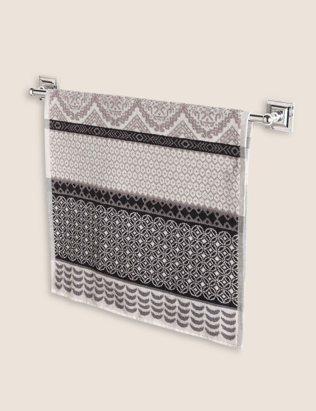 Pure Cotton Tile Print Towel image 3