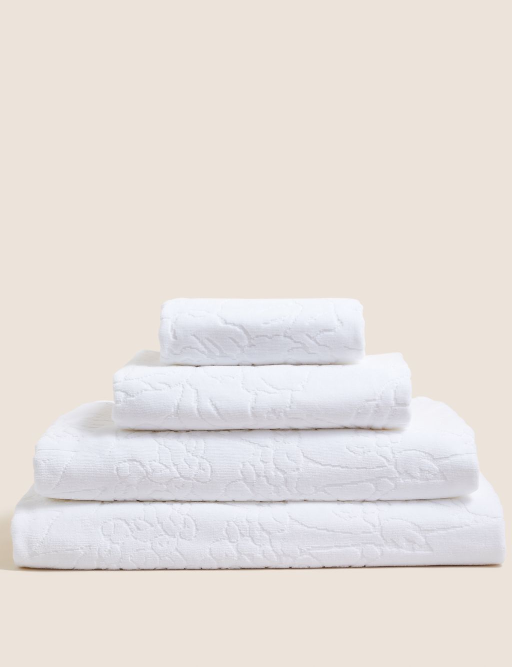 Pure Cotton Linear Floral Towel image 4