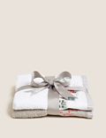 Set of 2 Pure Cotton North Pole Towels