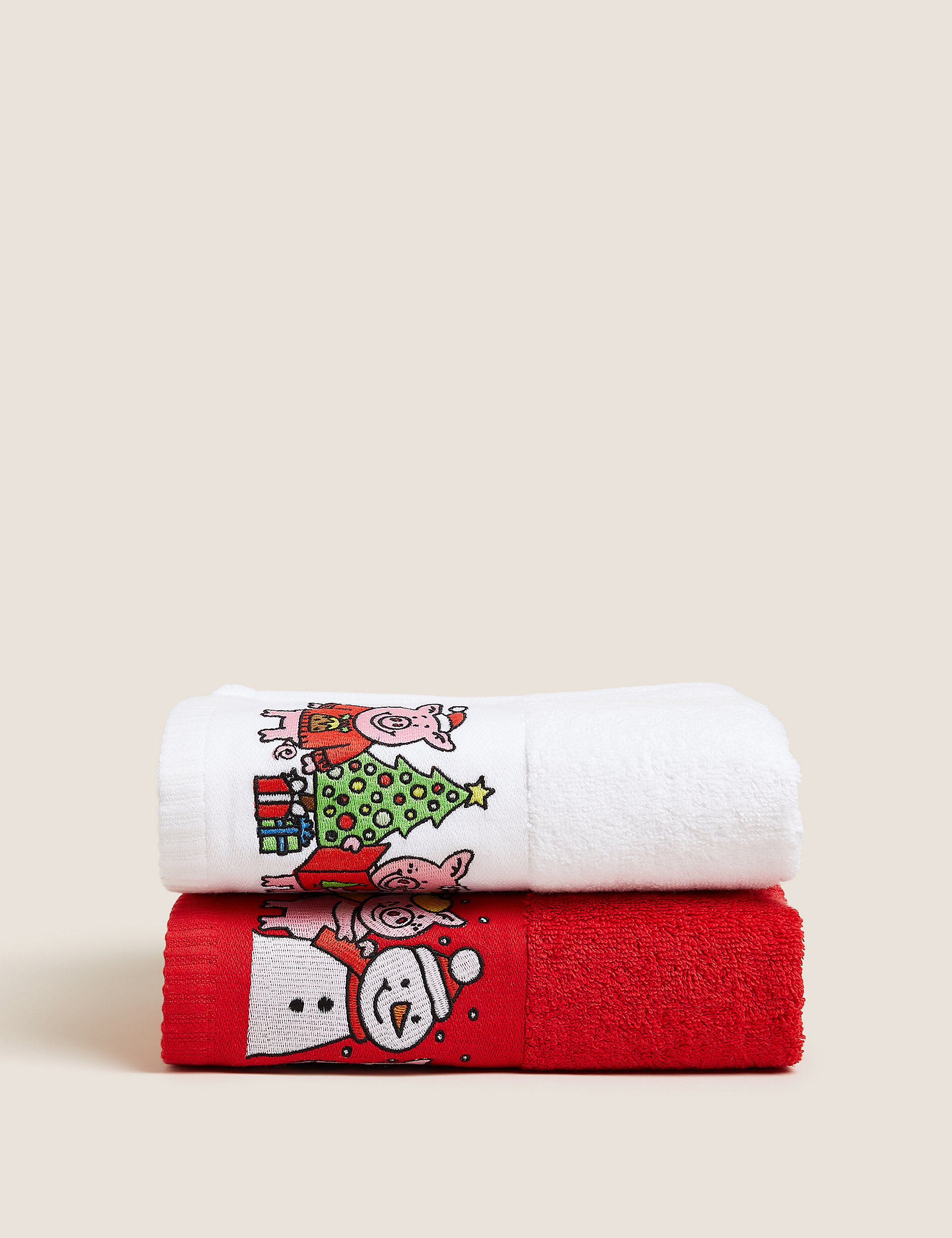 Set of 2 Pure Cotton Percy Pig™ Towels