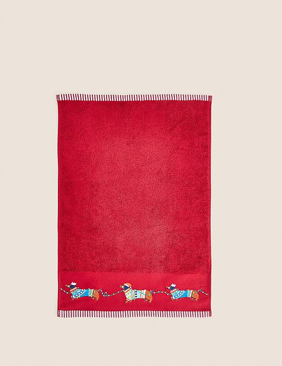 Set of 2 Pure Cotton Christmas Towels