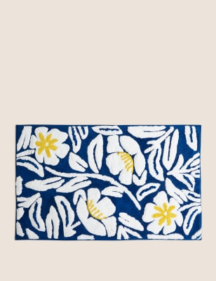 Floral deals bath mat